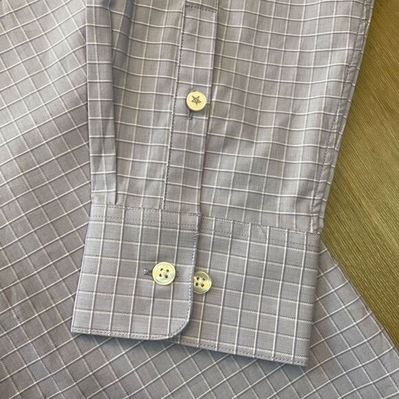 John Varvatos USA Men’s Purple Checkered Slim Fit Button Up Shirt Size XL NWT - Picture 6 of 8
